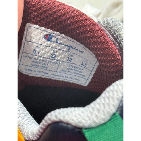 Champion Toddler Sneakers Size 6T Red Black Blue‎ Athletic Shoes - Picture 3 of 5